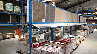 cantilever racking systems for the storage of tiles