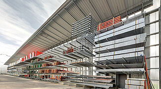 cantilever racking with roof galvanized