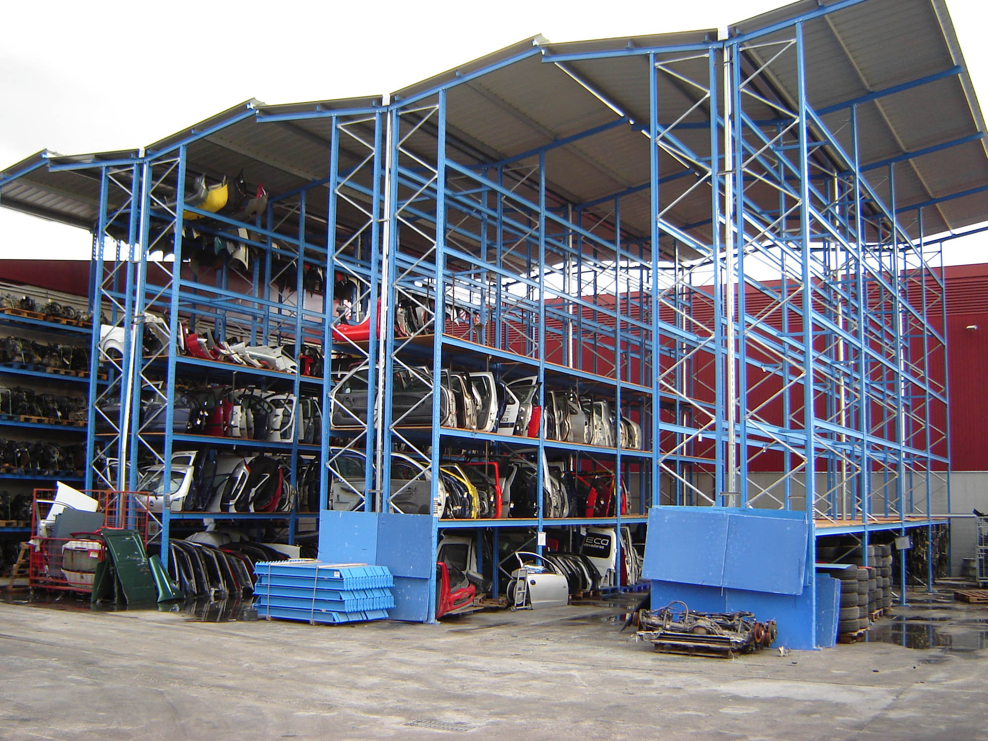 pallet racking for the storage of End-Of-Life-Vehicles (ELV storage)