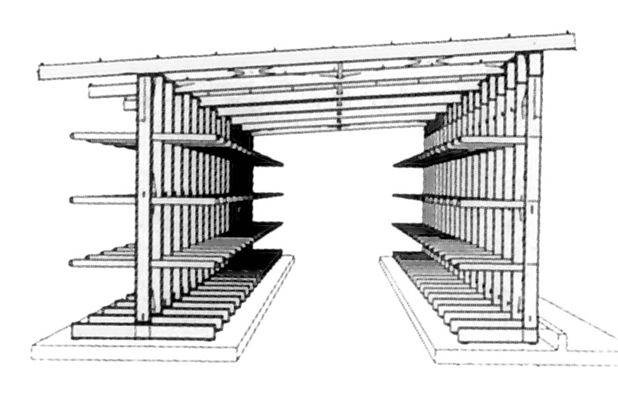 rack-clad cantilever warehouse